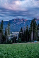 Sunset in the mountains.