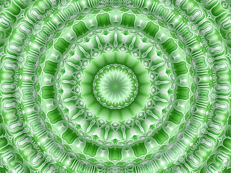 Vert royal (Mandala 3D en vert) par Caroline Lichthart