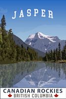 Jasper Alberta Canada Vintage Tourism poster