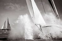 Sailboat cuts through waves - maritime power in pictures