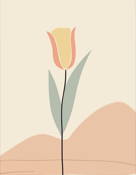 Cremefarbene Tulpe von Lens Design Studio