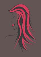 Belle femme aux cheveux roux et noirs - 2