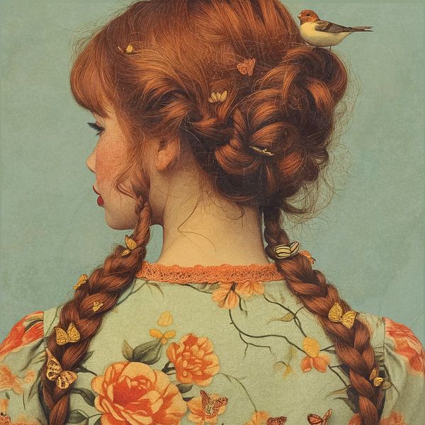 La jeune fille à la tresse par Mirjam Duizendstra