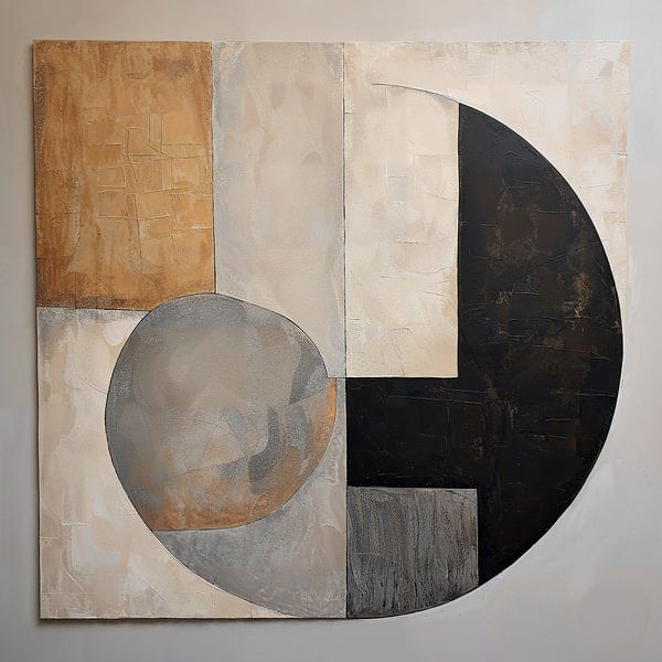 Beige Minimalistisch Abstrakt von Abstraktes Gemälde