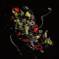 Des ingrédients volants pour une salade