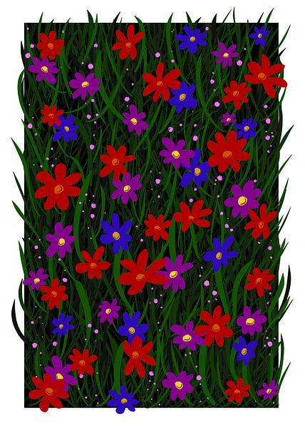 Playful flower meadow by Liv ter Riet