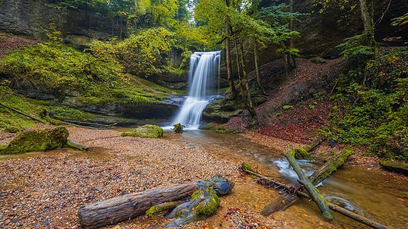 Hasenreuter Wasserfall, Scheidegg, Allgäu, Bayern, Deutschland von Henk Meijer Photography