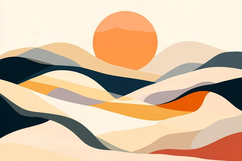 Sunset landscape by Poster Art Shop