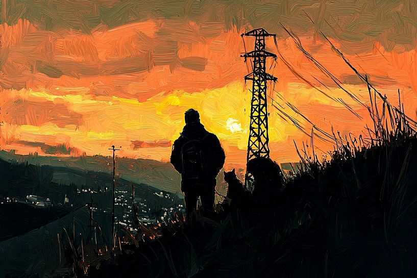 Silhouetten und Sonnenuntergangskunstwerke von Art & Soul Creations