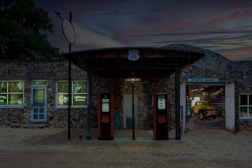 Route 66 mood picture, Philips station Spencer garage by Humphry Jacobs