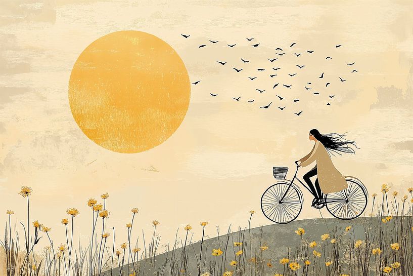 Sunny Cycle Tour along the Flowers no.4 by Studio BB
