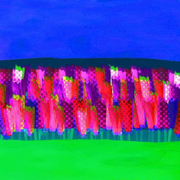 Lisse fleurs rose et rouge par Joost Hogervorst