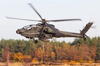 Low flying Apache helicopter