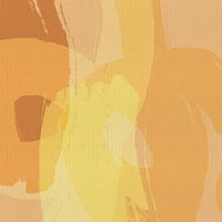 Peinture abstraite dans les tons chauds de jaune, beige et orange