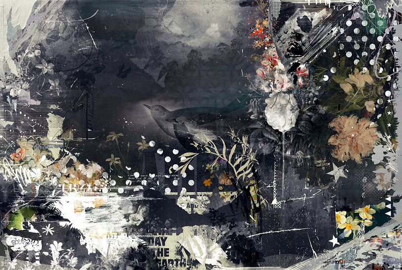 2 birds on a branch van Teis Albers