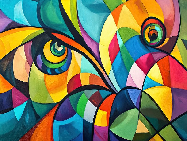 Colourful Spirals by ARTEO Paintings