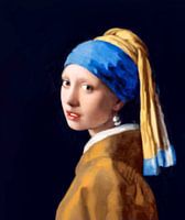 Girl with the pearl Vermeer remastered