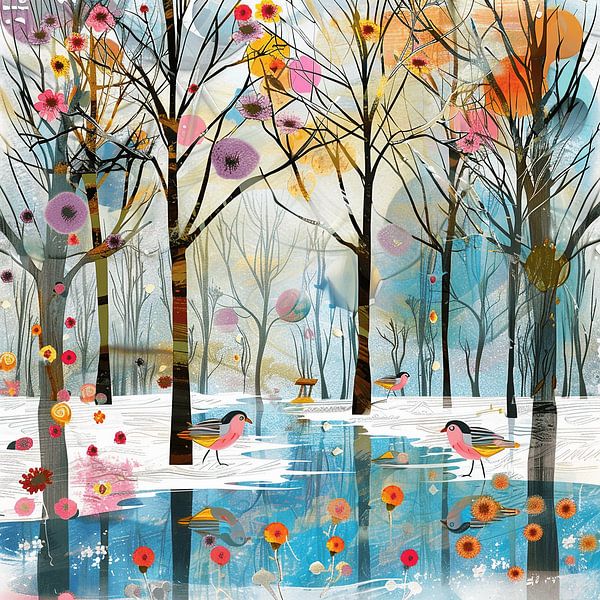 A Dance of Birds - Spring&#039;s Arrival by Karina Brouwer