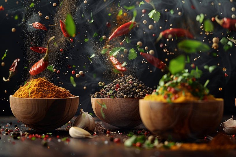 Épices volantes - Cuisine par Poster Art Shop