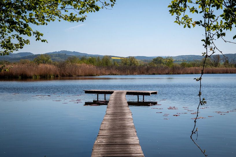 Fishing pier on Breitunger Lake by Suzanne Schoepe