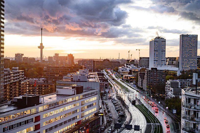 Rotterdam at sunset 2 by Rens Bok