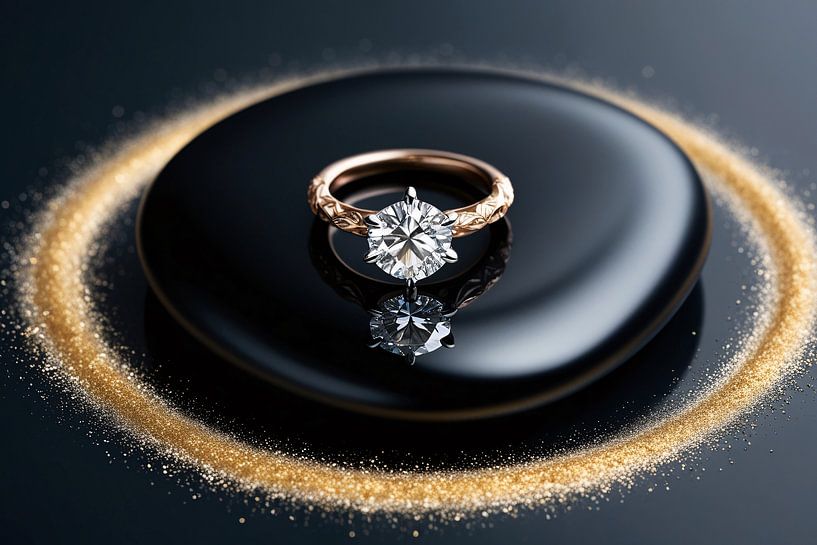 Goldring mit Diamant von Art & Soul Creations