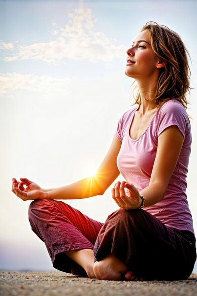 spirituelles Bild meditierende Frau von Egon Zitter