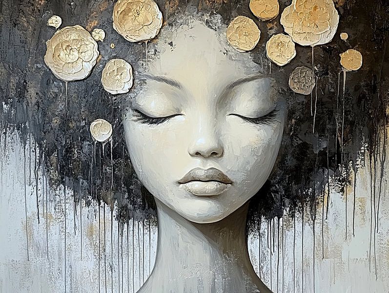 Goldenes Porträt von Wunderbare Kunst