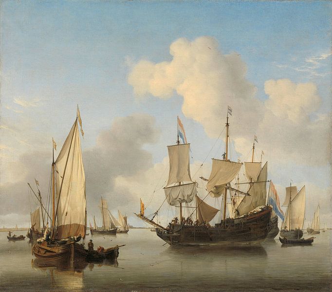 Schiffe vor Anker - Willem van de Velde von Meisterhafte Meister