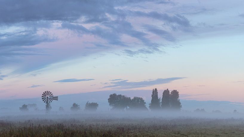 Alde Feanen mit amerikanischer Windmühle von Hillebrand Breuker