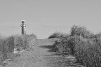 schiermonnikoog Leuchtturm in Schwarz und Weiß