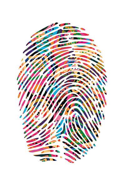 Blattfarbene Fingerabdrücke deines Lebens von Harry Hadders Design