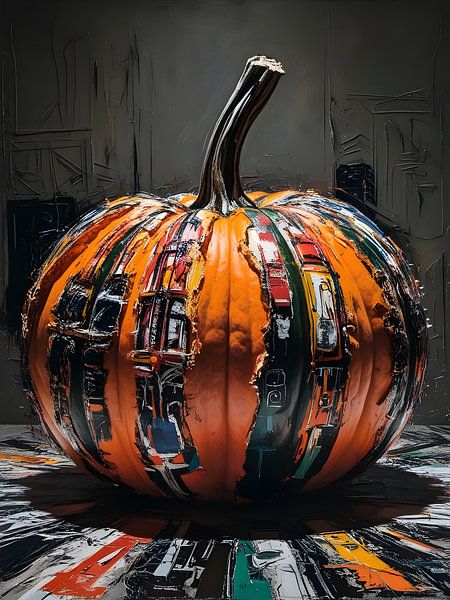 Urban Pumpkin - Abstract Autumn icon by Manuela Dekkers