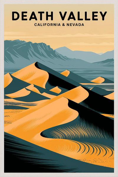 Vallée de la Mort, Californie &amp;amp ; Nevada par Poster Art Shop