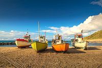 Fischerboote am Strand in Dänemark