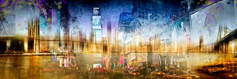 City-Art MANHATTAN SKYLINE &amp; TIMES SQUARE Composing von Melanie Viola