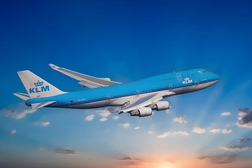 Boeing 747-400, KLM, PH BFB by Gert Hilbink