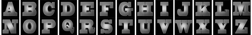 Alphabet Design Lichteffekt von Leopold Brix