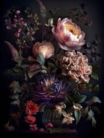 Modern Botanical Flower Arrangement VI