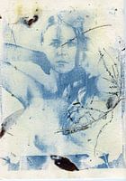 Cyanotype Lisanne I sur papier fait main