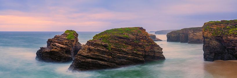 Panorama et coucher de soleil à la Praia das Catedrais (Playa de las par Henk Meijer Photography