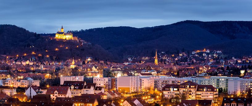 Panorama Wernigerode blaue Stunde von Oliver Henze