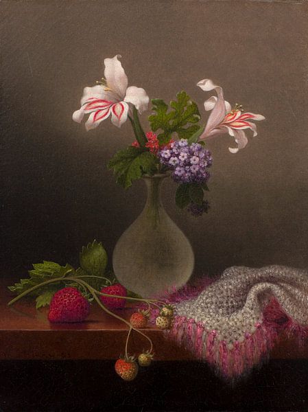 Un vase de lys de maïs et d'héliotrope, Martin Johnson Heade par Des maîtres magistraux