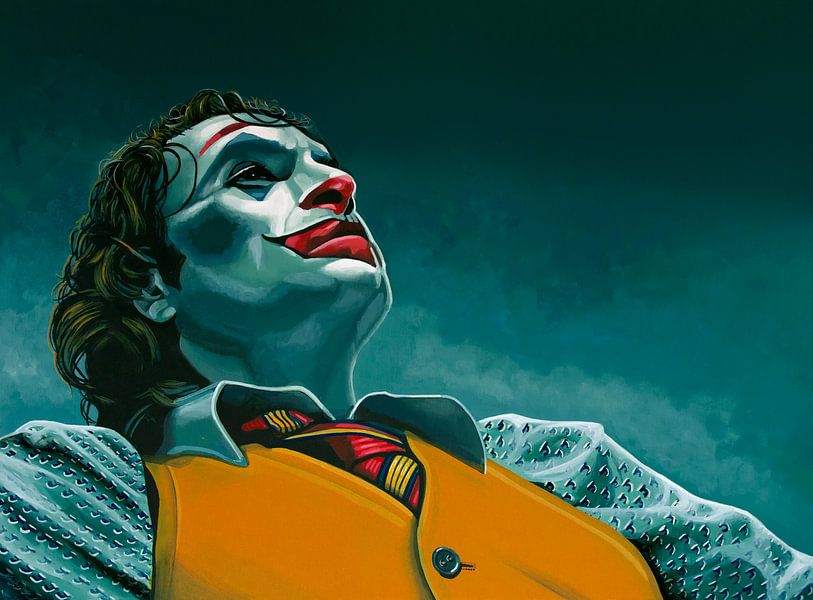 Rahmenlos Flduod Joker Joaquin Phoenix Portr/ät Bild auf Leinwand Verblassen Sie Nicht Malerei Heimdekoration Leinwand Kunstdekoration-60x105cm