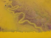 Salzverdunstungsbecken in der South San Francisco Bay