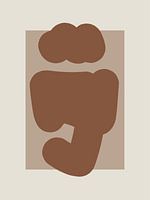 Brave - abstracte vormen in aardse tinten