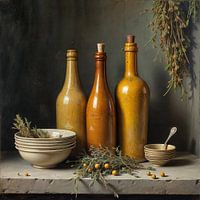 Stilleben mit Flaschen