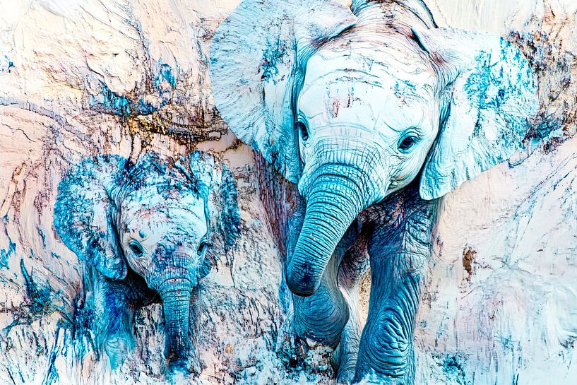 Elefanten im psychedelischen Stil von Art & Soul Creations