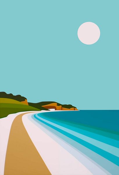 Küste in Blau von Color Square