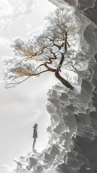 wit-grijs met kleur element van Gelissen Artworks